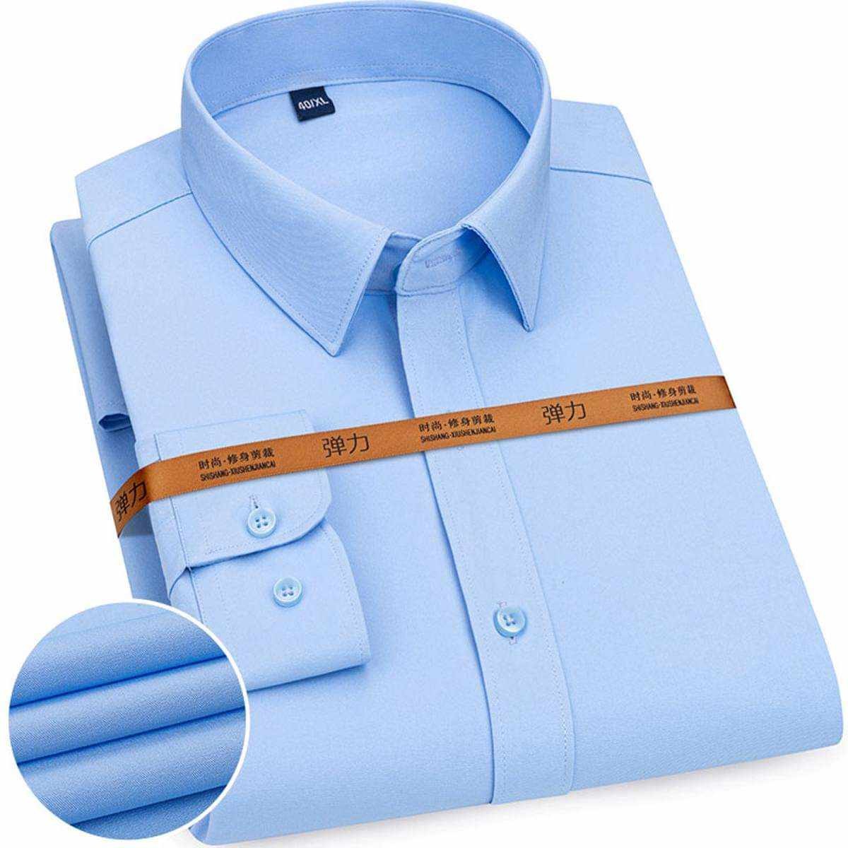 Quality New Long Sleeve Men's Social Shirt Formal Regular Fit Pocket